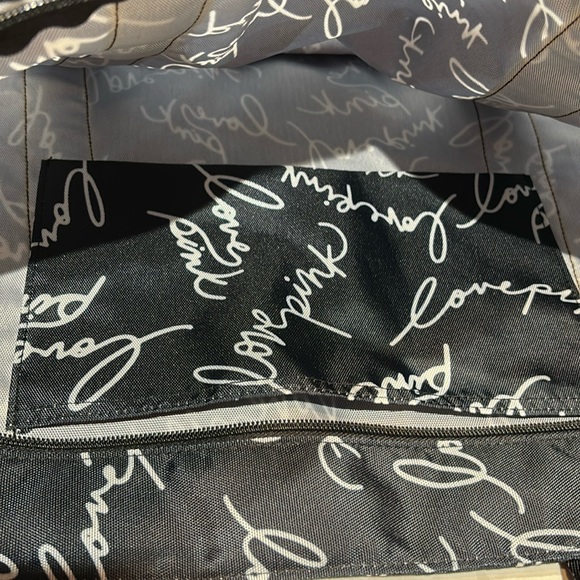 Victoria’s Secret Black Love Pink Canvas Bag - Picture 5 of 9